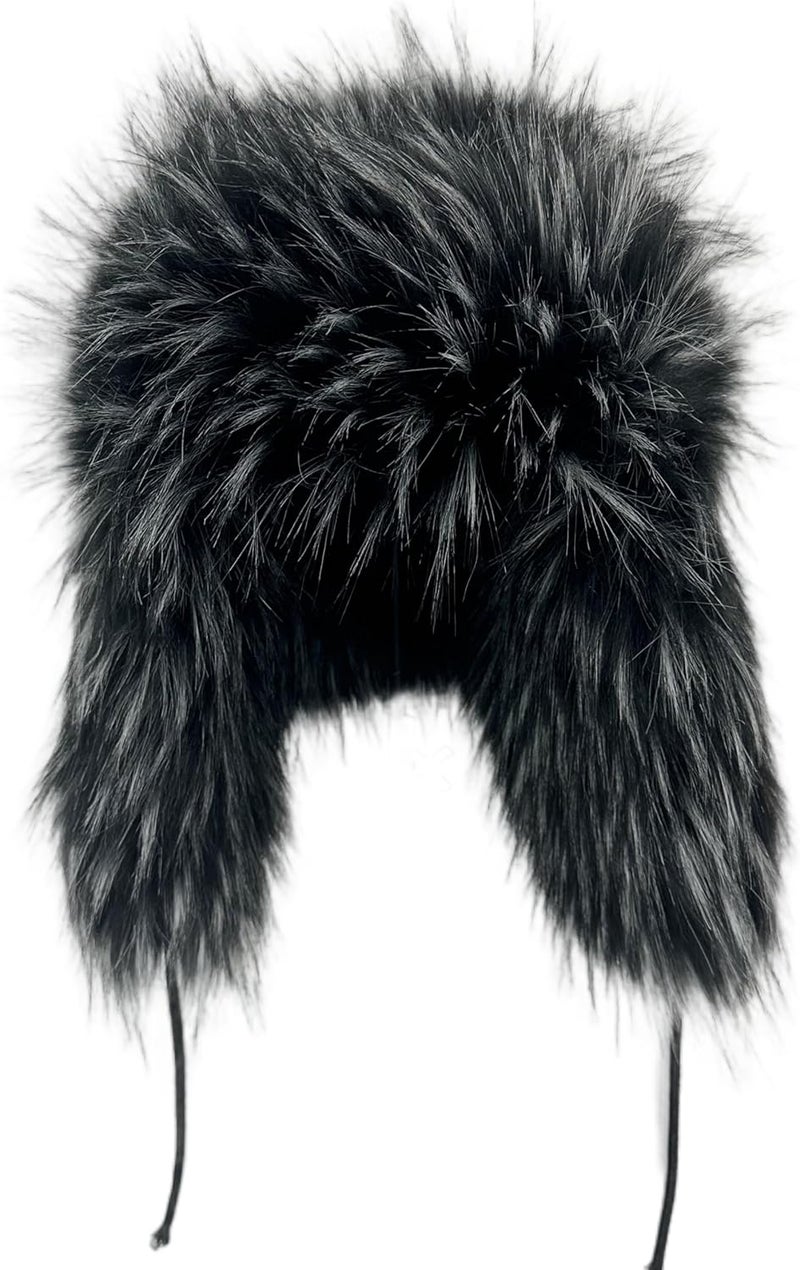 YFJNV Y2K Faux Fur Russian Hat, Soft, Warm Winter Trapper Hat with Earmuffs for Men and Women - Image 2